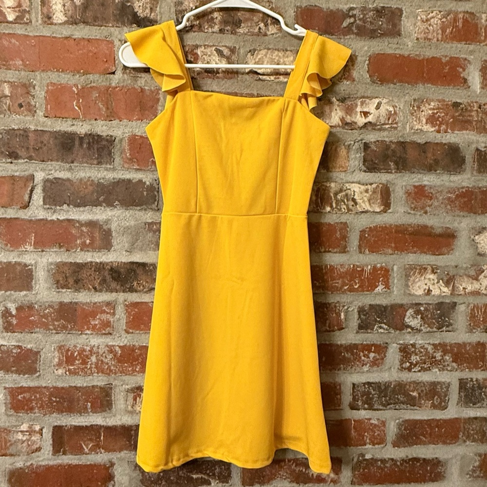 Sunny Yellow Ruffle Dress